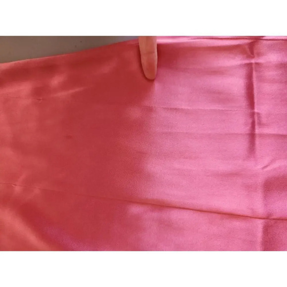 Defect Maeve Square-Neck Satin Stretch Midi Dress size L Rose Pink 9B402 - Picture 16 of 16